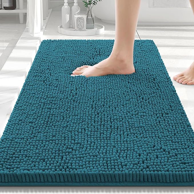 Smiry Luxury Chenille Bathroom Rugs 30x20, Extra Soft and Absorbent Shaggy Bath by Smiry