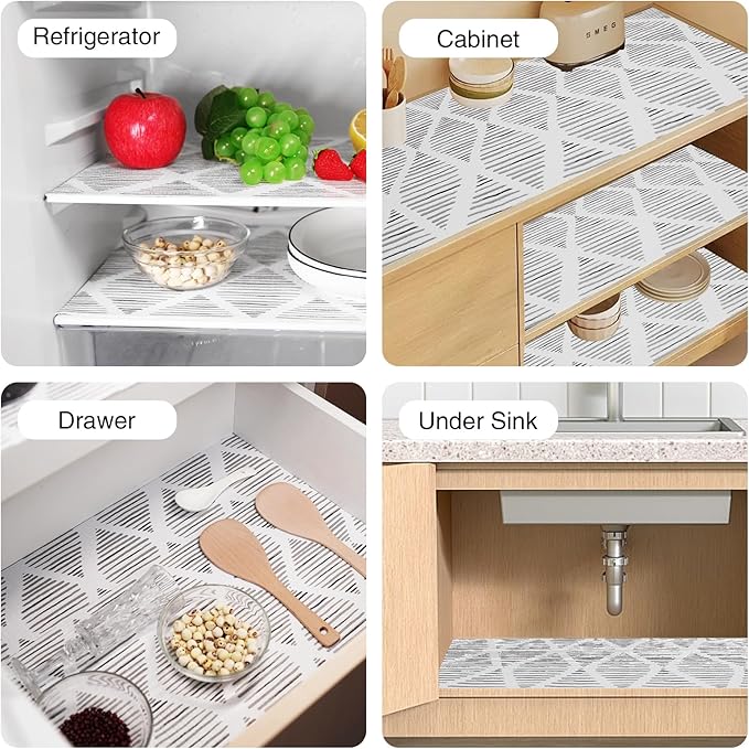 Shelf and Drawer Liners for Kitchen Cabinet, Non-Adhesive Cabinet Liners 12in x - Image 8