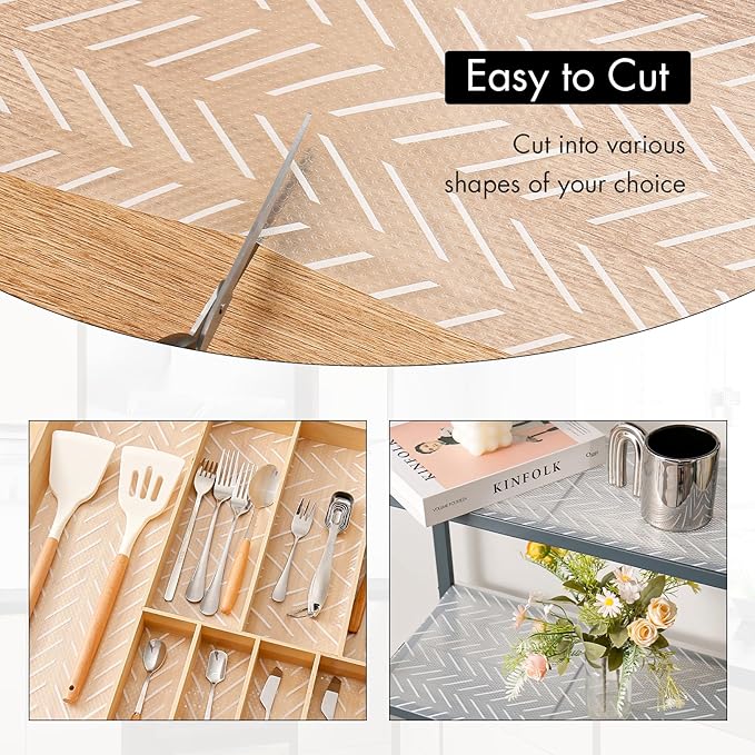 Cooyes Shelf and Drawer Liner for Kitchen Cabinets – Non-Adhesive, Waterproof - Image 4