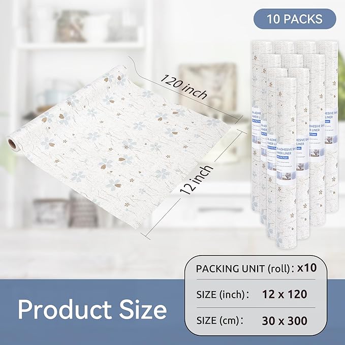 FIFTY FEET 12"x120" Non-Adhesive Shelf Liner - Image 5
