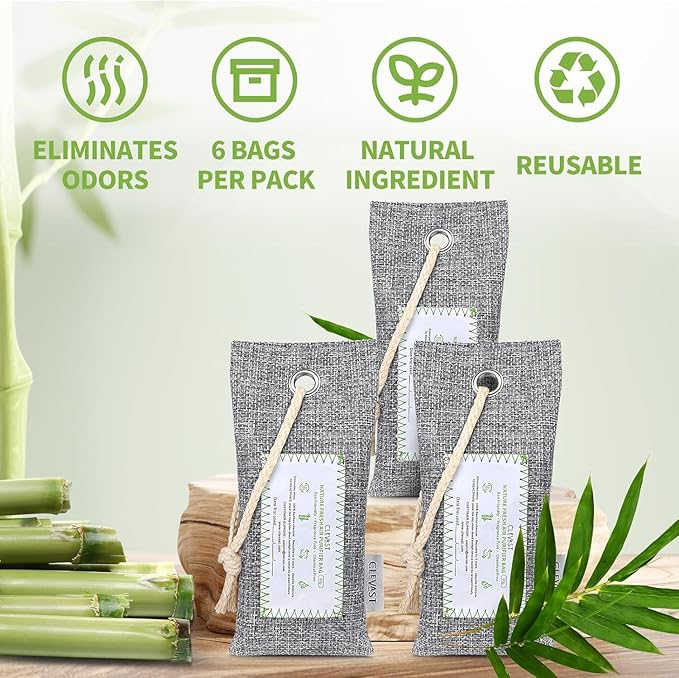 CLEVAST Activated Bamboo Charcoal Odor Absorber - Image 2