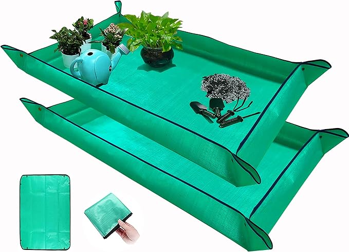 2 PCS Plant Repotting Mat for Indoor Plants, Portable Potting Mat Gardening by BIUWING