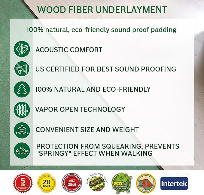 Wood Fiber Flooring Underlayment, 6mm Thickness - Image 2