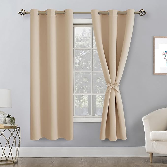 Hiasan Blackout Curtains for Bedroom, 42 x 63 Inches Length - Image 2