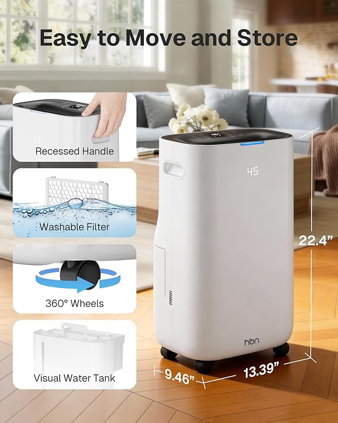 4500 Sq.Ft Dehumidifier for Basement and Large Rooms Max 80 Pint/Day - Image 9