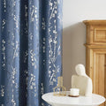NICETOWN Stone Blue 100% Blackout Curtains 63 inch Length, Grommet Tree Pattern by NICETOWN