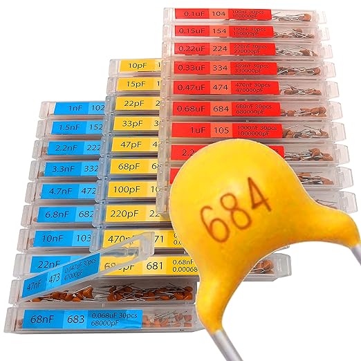 EEEEE 30 Value 900 pcs Multilayer Monolithic Ceramic Capacitor Assortment kit by EEEEE
