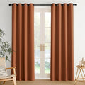 NICETOWN Room Darkening Draperies Curtains Panels, 2 Panels Burnt Orange W52 x by NICETOWN