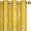 Deconovo Blackout Curtains Yellow, 52 x 84 Inch 2 Panels Set Drapes by Deconovo