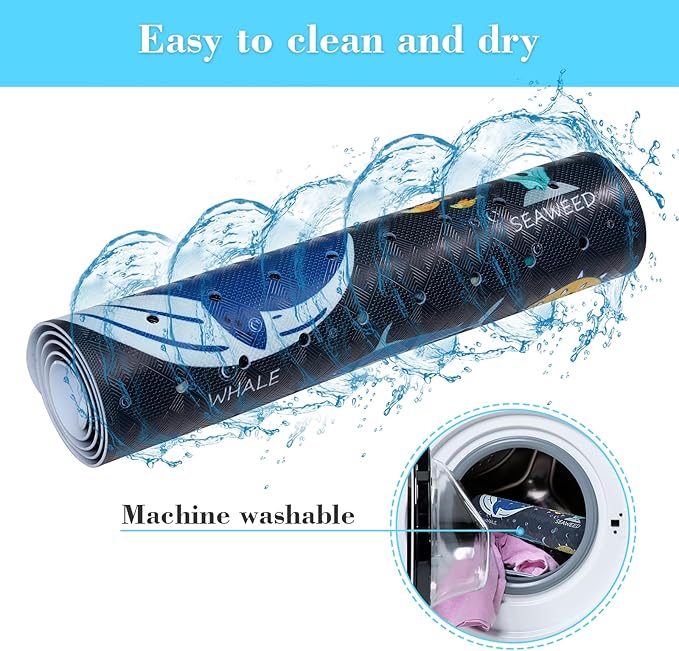 Bath Mat for Tub Non Slip, Machine Washable Anti-Slip Cartoon Baby Bathtub - Image 6