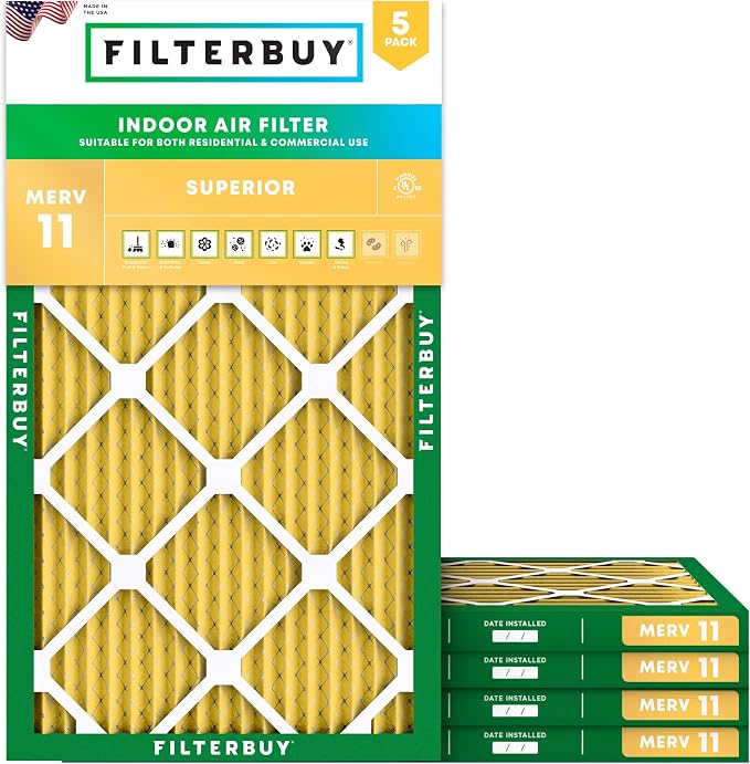 Filterbuy 14x28x1 Air Filter MERV 11 Superior Pet & Allergy Defense, by Filterbuy
