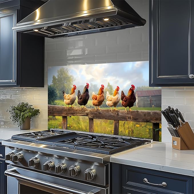 NYZE Kitchen Backsplash Stickers Waterproof Stove Backsplash Protector - Image 5