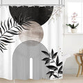 Black Grey Boho Shower Curtain 60Wx72H Bohemian Mid Century Modern Abstract by MitpokBrand