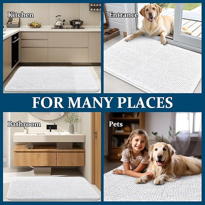 OLANLY Dog Door Mat for Muddy Paws 30x20, Absorbs Moisture and Dirt, Absorbent - Image 8