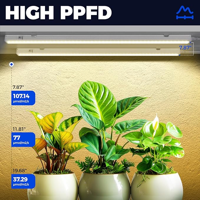 Barrina Grow Lights for Indoor Plants Full Spectrum, 2ft 40W, T5 Plant Lights - Image 3