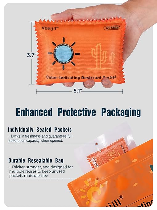 120 Gram Color-Indicating Desiccant Packs - Image 8