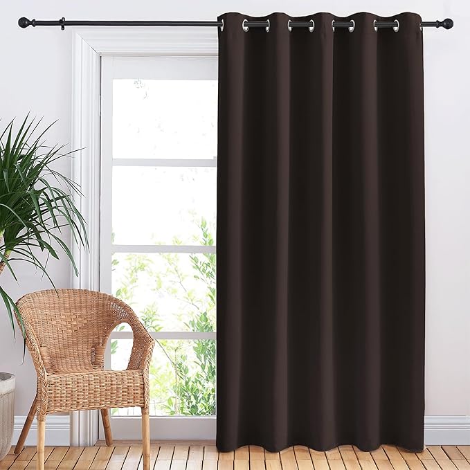 NICETOWN Bedroom Blackout Curtain Panel, 1 Panel, 70 x 84 inch, Toffee Brown by NICETOWN