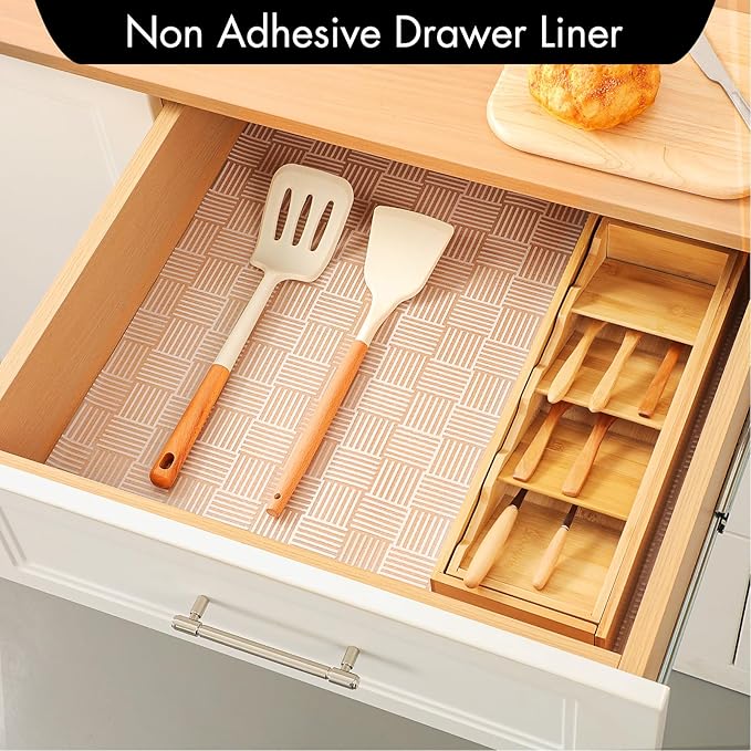 Cooyes Shelf and Drawer Liner for Kitchen Cabinets – Non-Adhesive, Waterproof - Image 2