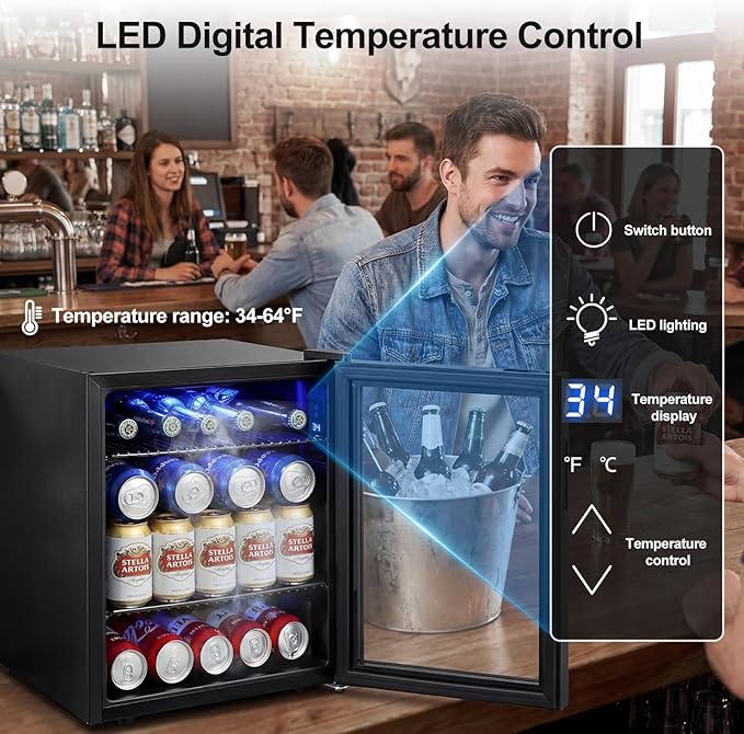 50 Can Mini Beverage Refrigerator - Image 4
