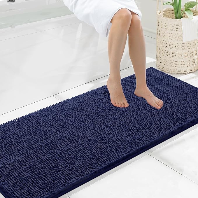 Smiry Luxury Chenille Bathroom Rugs 59x20, Extra Soft and Absorbent Shaggy Bath by Smiry