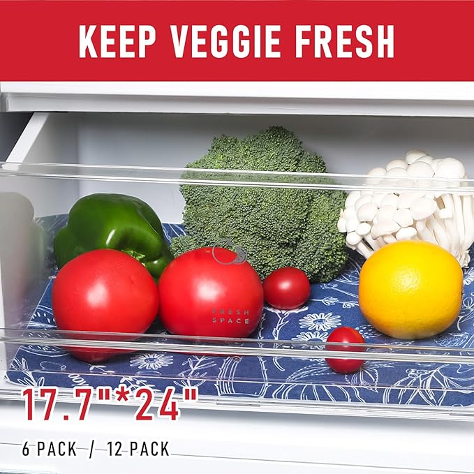 Cooyes Large Fridge Liners for Refrigerator, 17.7" × 24", Drawer & Shelf Liners - Image 6