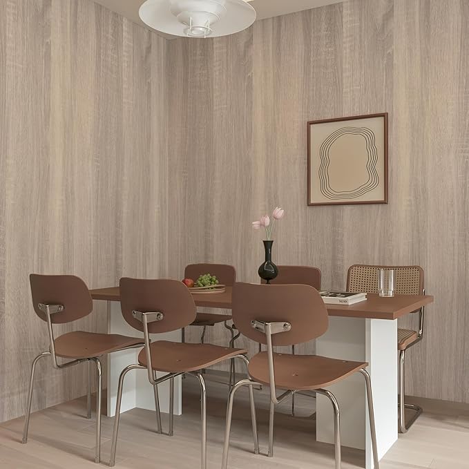 Light Wood Contact Paper Peel and Stick Oak Wood Wallpaper 23.6"x78.74" Brown - Image 6
