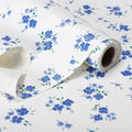 RAY STAR Shelf Liner, Non Adhesive Blue Floral Kitchen Cabinet Liner by RAYSTAR