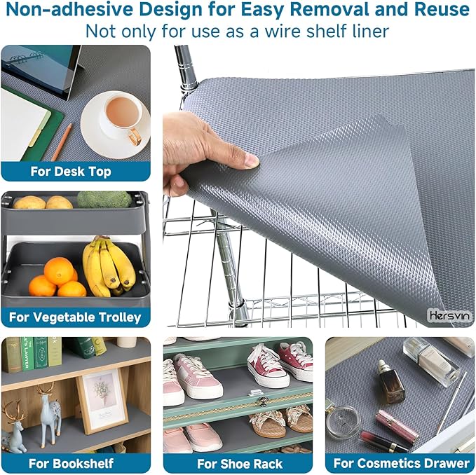 Hersvin Shelf Liners 24 in x 20 ft Thickened EVA Drawer Mats, Non-Adhesive - Image 6