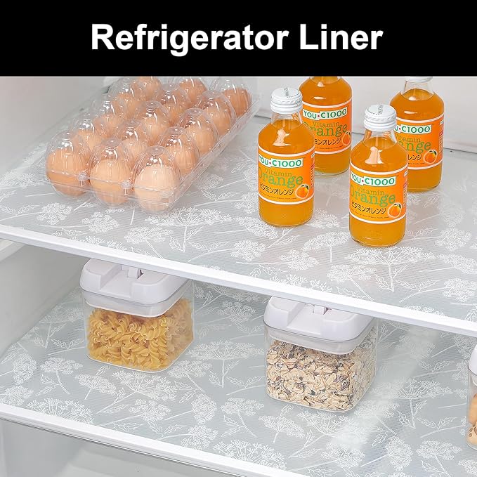 Cooyes Shelf Liners for Kitchen Cabinets, Refrigerator Liners Waterproof & - Image 4
