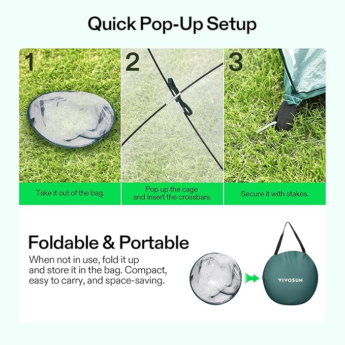 VIVOSUN 39x39x63-Inch Portable Walk-in Greenhouse, - Image 4