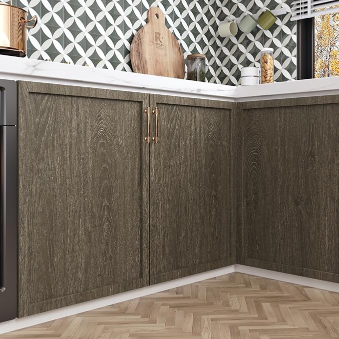 WESTICK Large Brown Wood Peel and Stick Wallpaper 24"x394" Self Adhesive Wood - Image 3