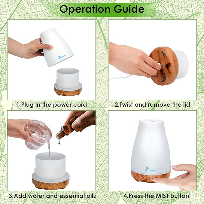300ML Diffuser Essential Oil Diffuser Remote Control Aromatherapy Diffuser Mist - Image 3
