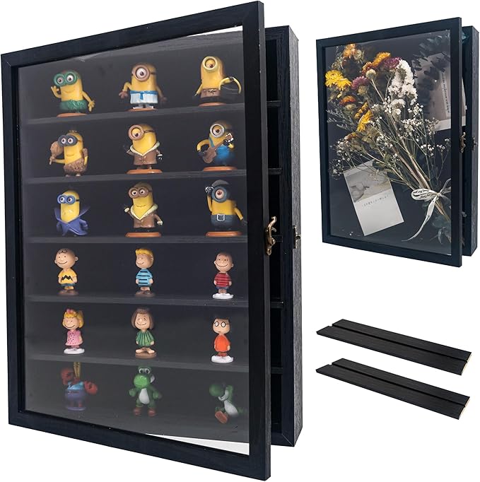 Shadow Box Frame with Removable Shelves, Coins Military Medals Pins Wedding by Unknown