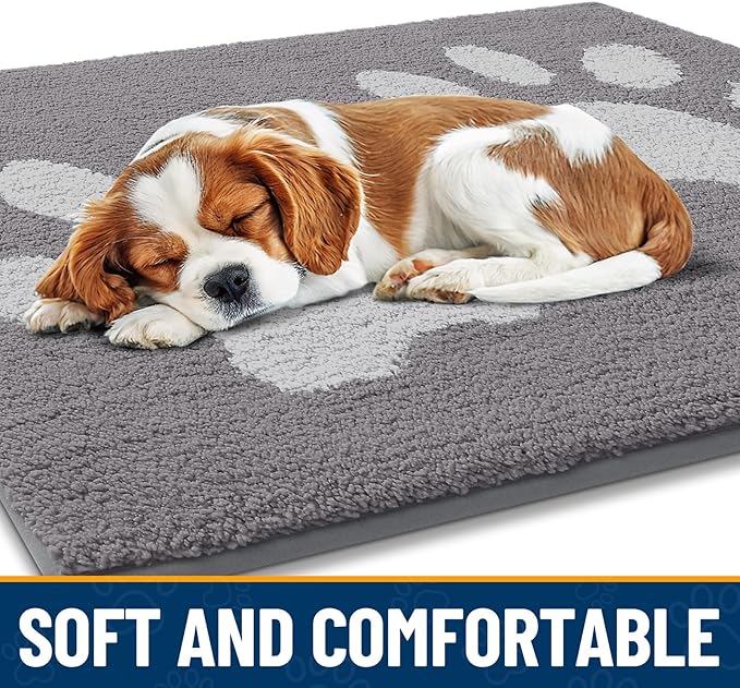 Smiry Dog Door Mat for Muddy Paws, Absorbs Moisture and Dirt, Low-Profile - Image 4