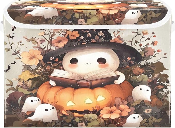 xigua Ghost Wearing Witch Hat Storage Bins by LLCxigua