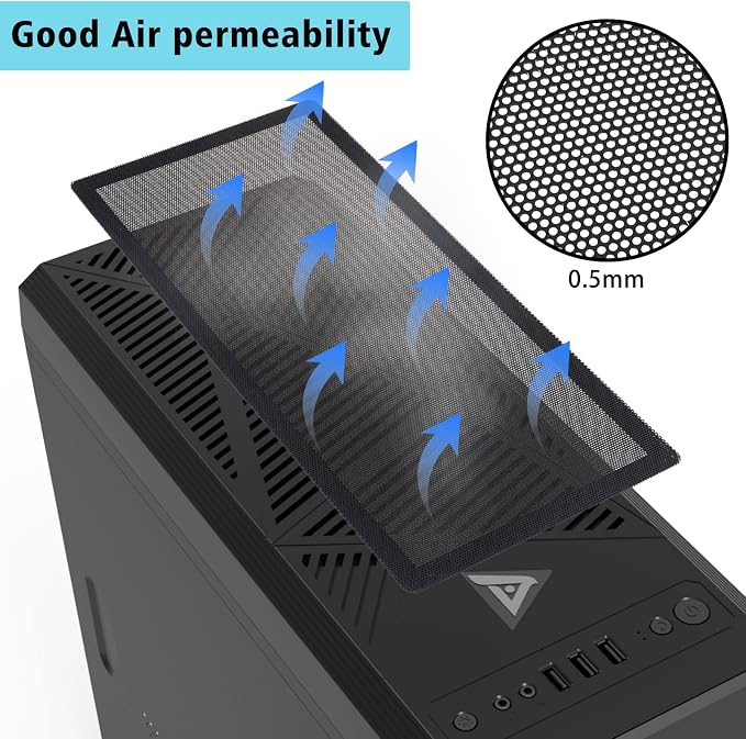 120 x 240mm PC Case Dust Mesh Filter, Magnetic Frame Computer Fan Dust Mesh PC - Image 5