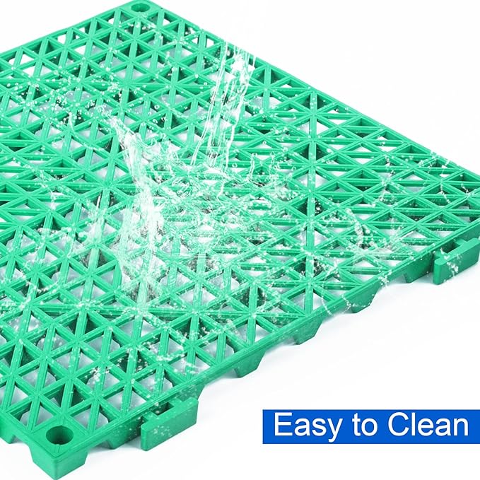 MYFAMIREA Modular Interlocking Cushion 12 Pack 11.8" x 11.8" Rubber Floor Tiles - Image 5
