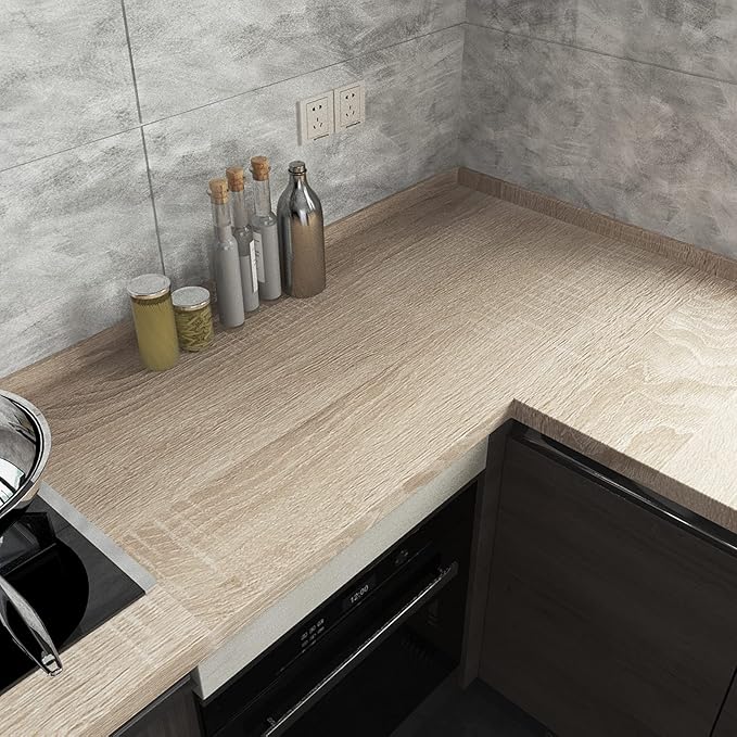 Light Wood Contact Paper Peel and Stick Oak Wood Wallpaper 23.6"x78.74" Brown - Image 4