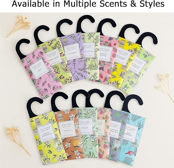ROSE COTTAGE Large 12 Packs Eucalyptus Hanging Closet Deodorizer Air Freshener - Image 5