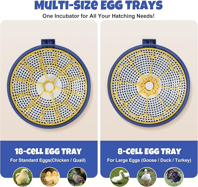 Smart 18-Egg Incubator for Hobbyists, Full-Stage Adaptive Humidity & Temp - Image 7