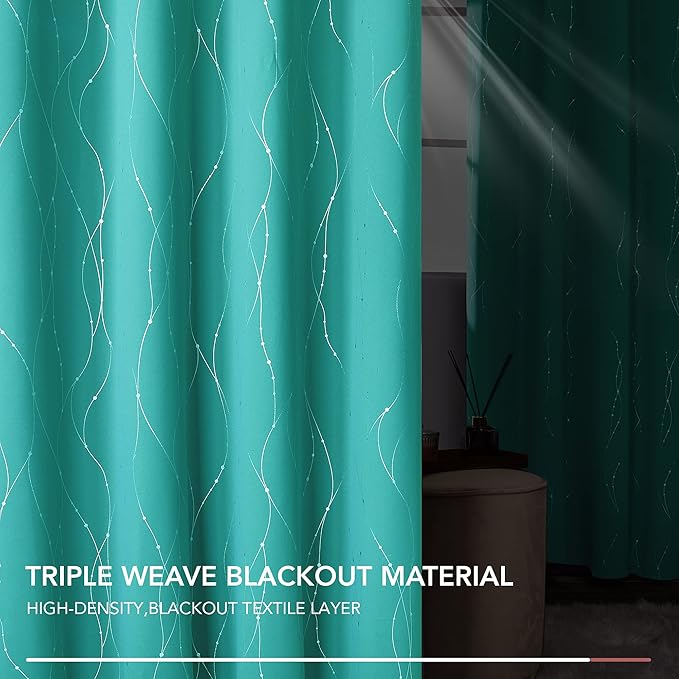 Deconovo Blackout Curtains for Bedroom, Thermal Insulated Soundproof Drapes - Image 5