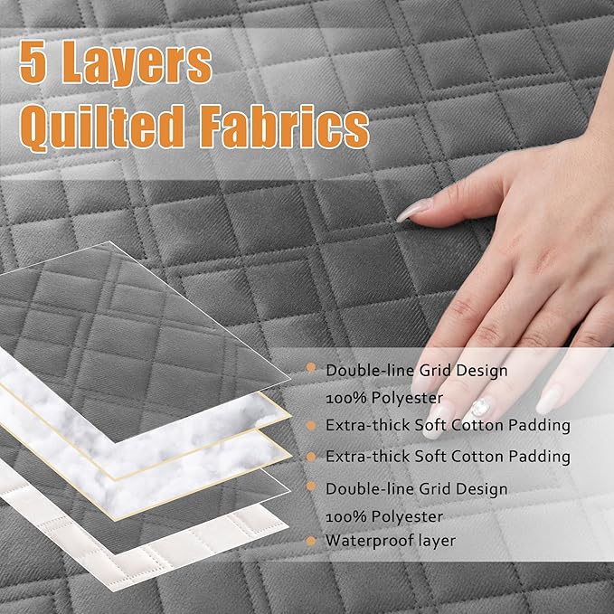 Arfntevss Waterproof Sectional Couch Covers L Shape Washable Velvet Sofa Cover - Image 3