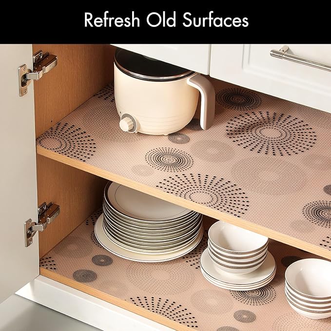 Cooyes Shelf and Drawer Liner for Kitchen Cabinets – Non-Adhesive, Waterproof - Image 4