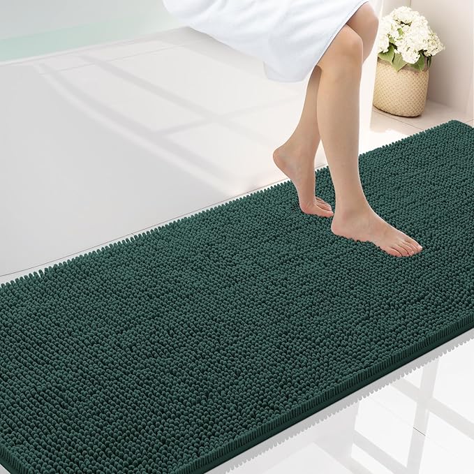 Smiry Luxury Chenille Bathroom Rugs 70x24, Extra Soft and Absorbent Shaggy Bath by Smiry