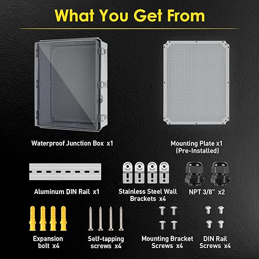Waterproof Electrical Junction Box Outdoor, IP67 ABS Plastic Weatherproof - Image 5