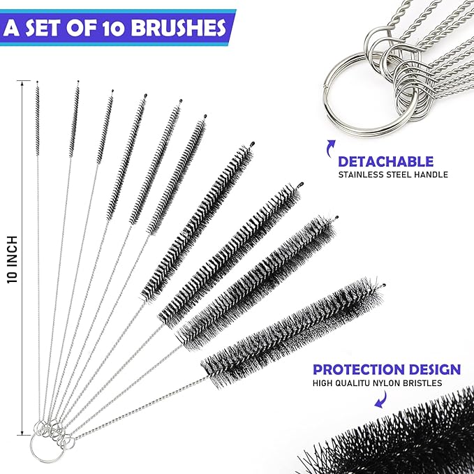Hookah Brush Cleaning Kit 4 Brushes， Hookah Set | Bottle Cleaner Tube Pipe - Image 4