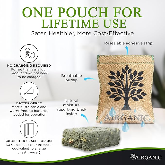 Natural Moisture Absorber Dehumidifier Bags – Plant & Mineral Desiccant Pouches - Image 3