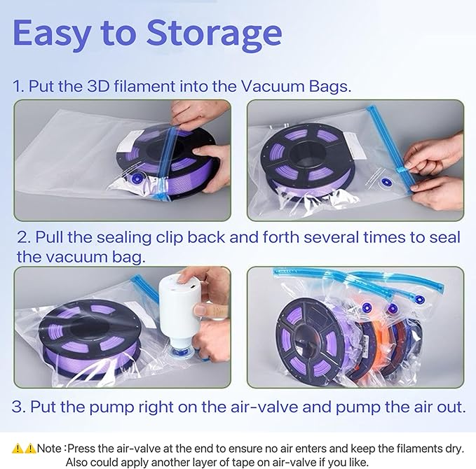 3D Filament Storage Bags with Electric Pump, Dust Proof, Humidity Resistant - Image 6