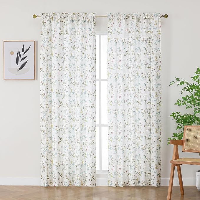 Chyhomenyc Light Filtering 72 Inch Window Curtains by Chyhomenyc