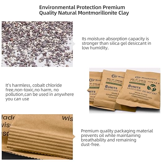 Kraft Clay Desiccants Packs for Safe, 264 Gram 10 Packs Dehumidifier for Gun - Image 2